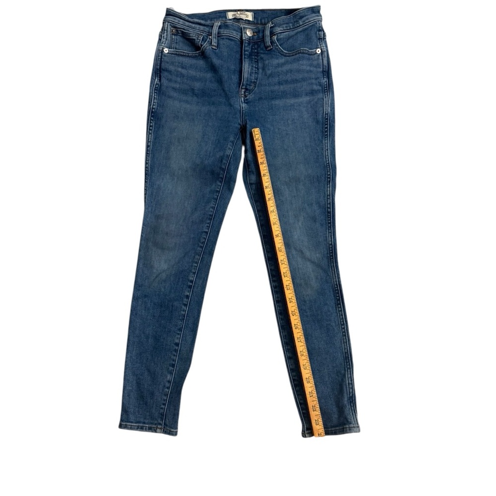 Madewell High Rise Skinny Jeans Size 26P Petite Dark Wash Stretch Denim Blue - Picture 5 of 10